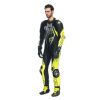 Dainese AUDAX D-ZIP 1PC PERF závodní kombinéza černá/fluo-žlutá vel.48